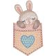 Pocket Bunny | Machine Embroidery Designs by JuJu
