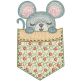 Pocket Mouse | Machine Embroidery Designs by JuJu