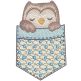 Pocket Owl | Machine Embroidery Designs by JuJu