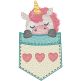 Pocket Unicorn | Machine Embroidery Designs by JuJu