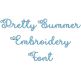 Pretty Summer Embroidery Font | Machine Embroidery Designs by JuJu