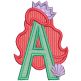 Princess Hair Alphabet | Machine Embroidery Designs by JuJu