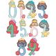 Princess Hair Numbers | Machine Embroidery Designs by JuJu