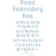 Puma Embroidery Font | Machine Embroidery Designs by JuJu