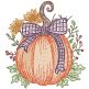 Pumpkin Plaid Bow Sketch 2 | Machine Embroidery Designs by JuJu