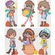 Pumpkin Spice Girls Digital Machine Embroidery Designs by JuJu 