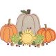 Pumpkins Sunflower Applique | Machine Embroidery Designs by JuJu