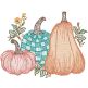Pumpkin Trio Sketch | Machine Embroidery Designs by JuJu