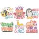 Punny Valentine Animals Machine Embroidery Designs by JuJu
