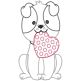 Puppy and Kitty Love Machine Embroidery Designs by JuJu