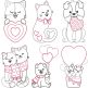 Puppy and Kitty Love Machine Embroidery Designs by JuJu
