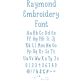 Raymond Embroidery Font | Machine Embroidery Designs by JuJu