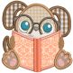 Reading Critters Applique 2 Machine Embroidery Designs by JuJu
