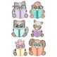 Reading Critters Applique 2 Machine Embroidery Designs by JuJu