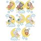 Reading On The Moon Applique Machine Embroidery Designs by JuJu 