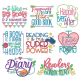 Reading Word Art Set 1 Reading Pillow Machine Embroidery Designs by JuJu
