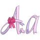 Ribbons and Bows Monogram | Machine Embroidery Designs by JuJu