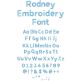 Rodney Embroidery Font | Machine Embroidery Designs by JuJu