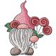 Rose Bouquet Gnome | Machine Embroidery Designs by JuJu