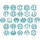 Round Block Monogram Machine Embroidery Designs by JuJu