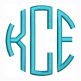 Round Block Monogram Machine Embroidery Designs by JuJu