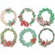 Rustic Christmas Wreaths | Machine Embroidery Designs by JuJu