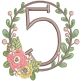 Rustic Wreath Numbers Digital Embroidery Machine Designs by JuJu