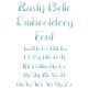 Rusty Belle Embroidery Font | Machine Embroidery Designs by JuJu