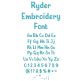 Ryder Embroidery Font | Machine Embroidery Designs by JuJu