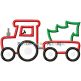 Christmas Tractor | Machine Embroidery Designs by JuJu/ Stitch Away Applique 