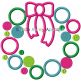 Circles Wreath | Machine Embroidery Designs by JuJu/ Stitch Away Applique 