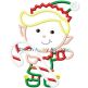 Elf Candy Cane | Machine Embroidery Designs by JuJu/ Stitch Away Applique 