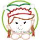 Elf Girl Peeking | Machine Embroidery Designs by JuJu/ Stitch Away Applique 