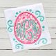 Flourish Egg Monogram Frame | Machine Embroidery Designs by JuJu