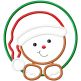 Ginger Boy Peeking | Machine Embroidery Designs by JuJu/ Stitch Away Applique 