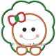 Gingerbread Girl Scallop | Machine Embroidery Designs by JuJu/ Stitch Away Applique 