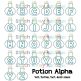 Potion Alphabet | Machine Embroidery Designs by JuJu