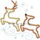 Reindeer Silhouettes | Machine Embroidery Designs by JuJu/ Stitch Away Applique 