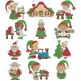 Santa's Workshop Filled Stitch Machine Embroidery Designs by JuJu
