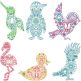 Scandinavian Birds Digital Machine Embroidery Designs by JuJu