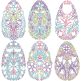 Scandinavian Easter Eggs Digital Embroidery Designs by JuJu