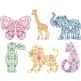 Scandinavian Jungle Animals Digital Embroidery Designs by JuJu
