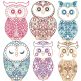 Scandinavian Owls | Machine Embroidery Designs by JuJu