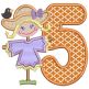 Scarecrow Girl Applique Numbers | Machine Embroidery Designs by JuJu
