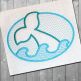 Mermaid Tail Towel Motif | Machine Embroidery Designs by JuJu