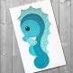 Shy Seahorse Boy and Girl | Machine Embroidery Designs by JuJu