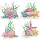 Sea Shell Splendor 1 | Machine Embroidery Designs by JuJu