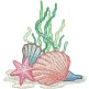 Sea Shell Splendor 1 | Machine Embroidery Designs by JuJu