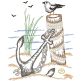 Seaside Anchor Vintage Sketch | Machine Embroidery Designs by JuJu