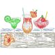 Seaside Cocktails Vintage Sketch | Machine Embroidery Designs by JuJu